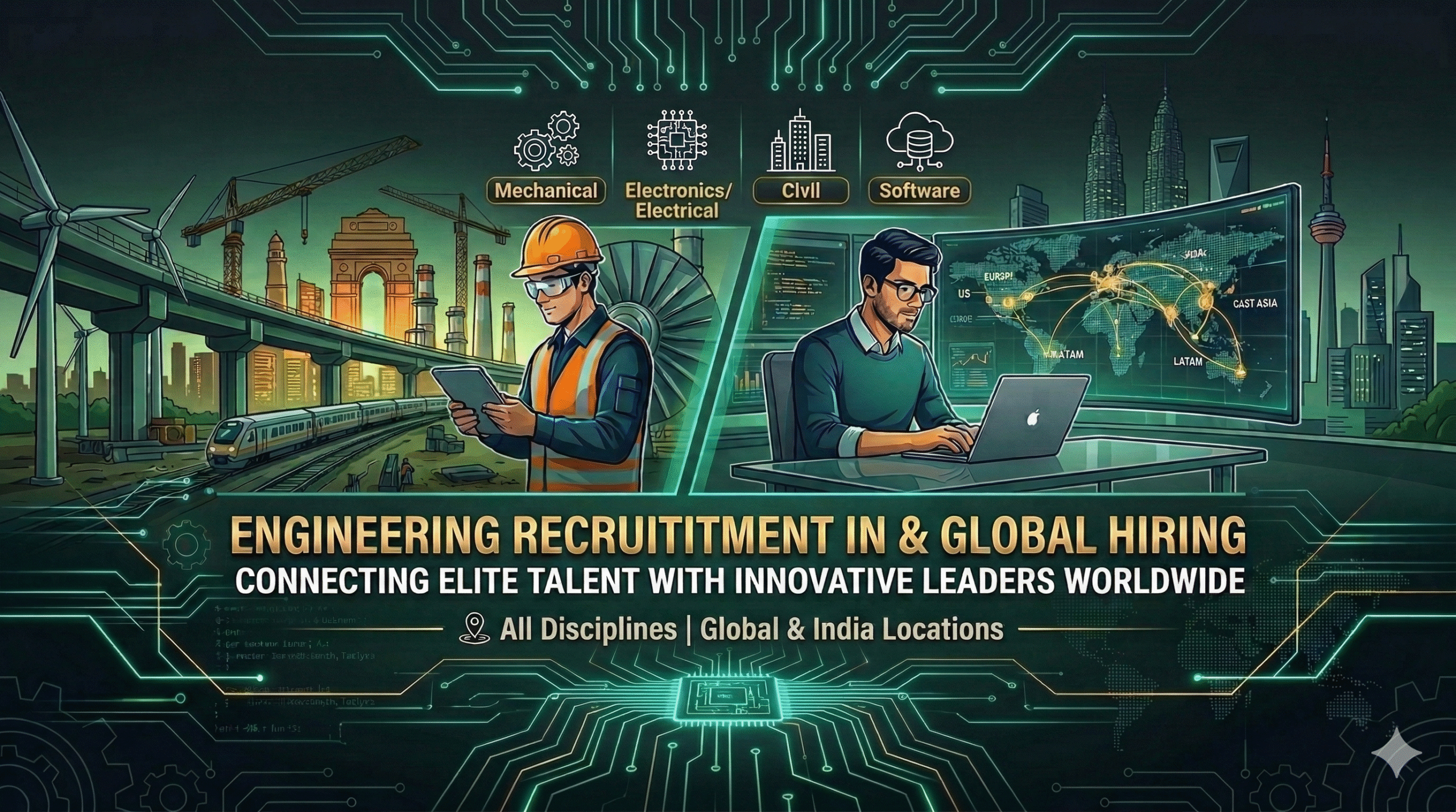 create a. Engineering Recruitment in India & Global hiring